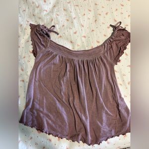 American eagle off the shoulder crop top